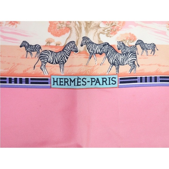 Hermes Pink and Multicolor Silk Scarf - Picture 9 of 16